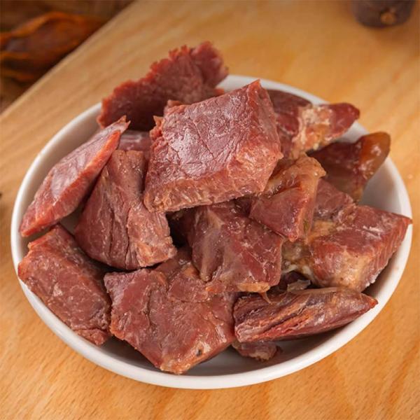 Beef Jerky Plant Based Sliced Meat Snacks prepared and served