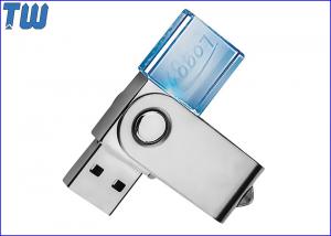 China Swivel Cap 16GB Thumb Drive Stick Mini Crystal LED Light 3D Logo on sale