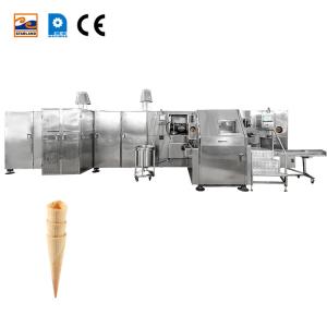 China Gas Consuming 9-10 Kg/Hour Automatic Barquillo Cone Production Line With 55 Baking Plates wholesale