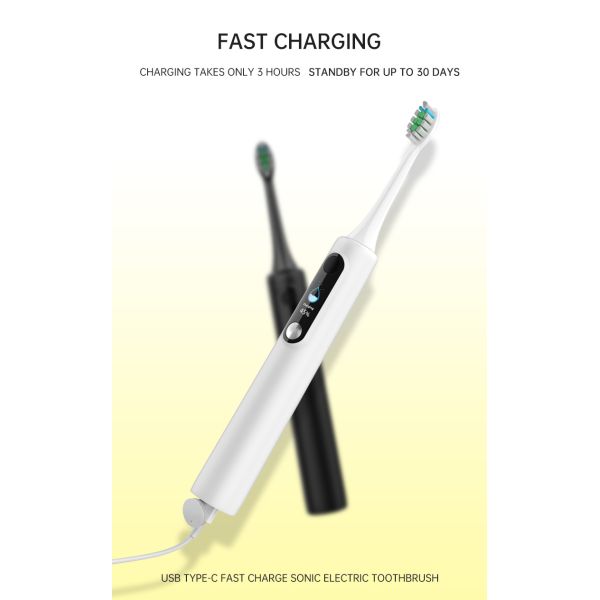 Baolijie SN-P1 Sonic Toothbrush with 33600RPM 60 Days Runtime and 6 Modes Rechargeable Electric Toothbrush