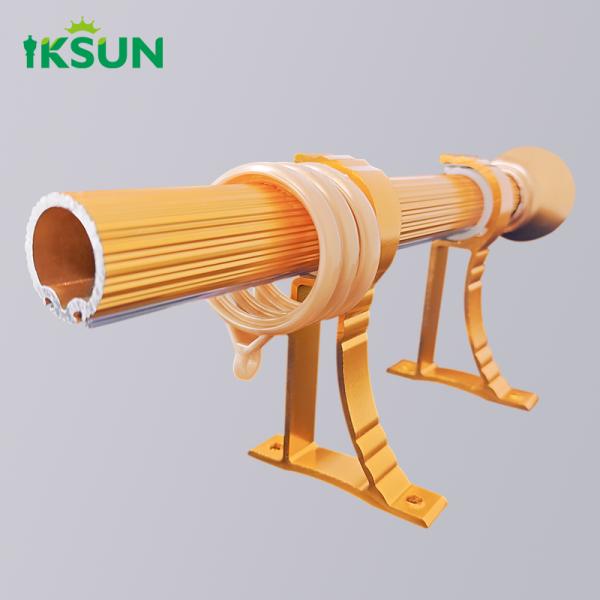 Aluminium window curtain rods rails set decorative pipe hotel bracket curtain rod