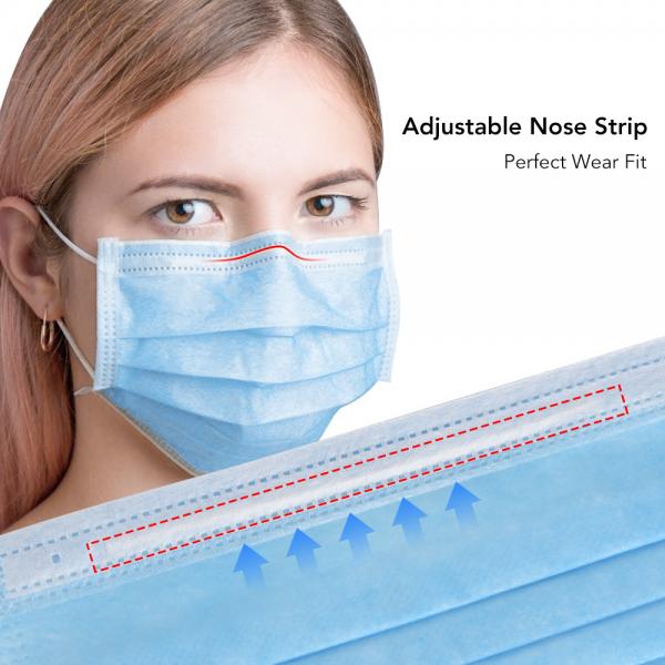 Quality Blue Polypropylene Non Woven Fabric Mask 3D Cropping Protection Medical Mask for sale