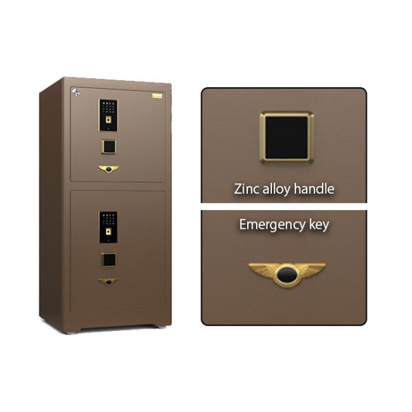 Fingerprint Lock Commercial Safe Box 3D Stereo Soft-Roll Leather Adjustable Shelves