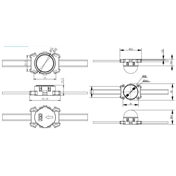 Outdoor RGBW LED Point Lights with DMX512 Controller For Christmas Decorations