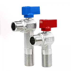 China OEM  Brass Water Angle Valve / Check Valve With Red Handle wholesale