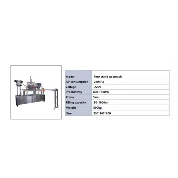Stand Up Pouch Bag Packet Sealing Machine ,Spout Pouch Filling And Capping Machine