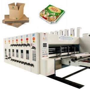 China PLC Pizza Box Flexo Printing Slotting Machine 240mm Slot Depth on sale