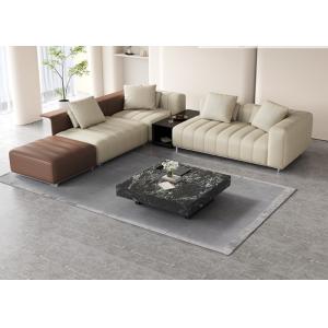 China Minimalist Italian Leather Sofa Piano Key For Living Room Corner on sale