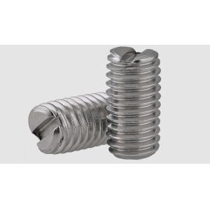 China ISO4766 Stainless Steel Slotted Set Screws with Flat Point  Slotted Drive Flat Point Headless Screw on sale