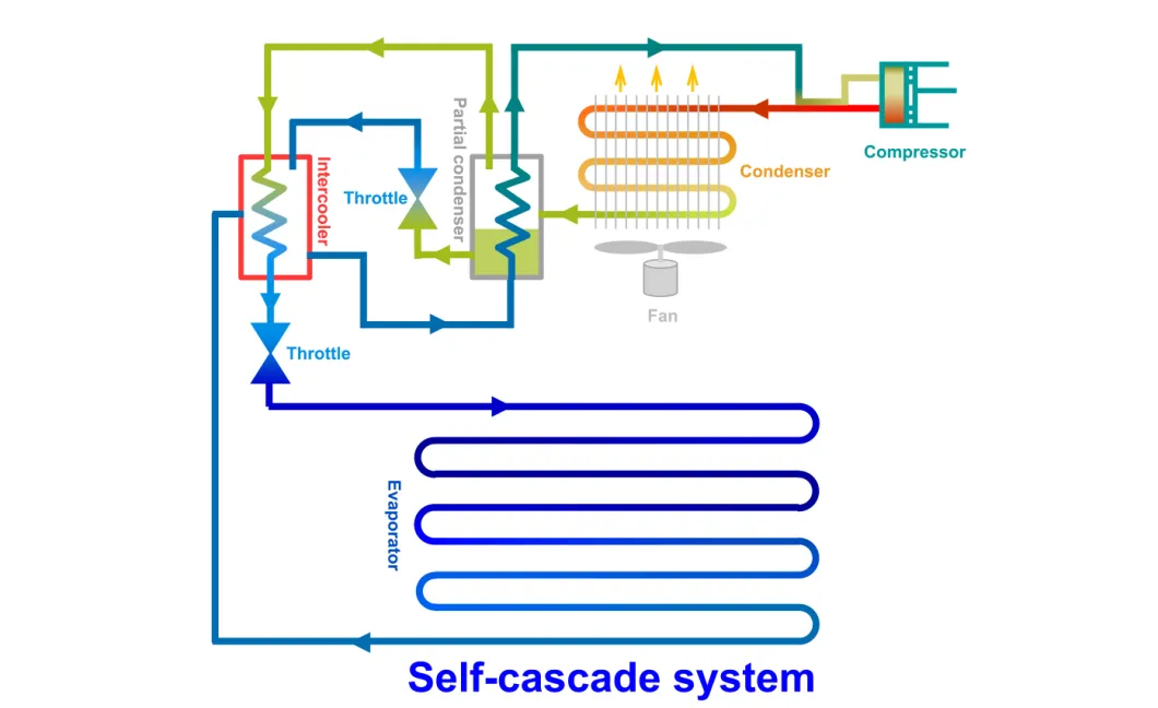 Self Cascade 588 Liter Ultra Low Lab Freezer ULT For Hospital Digital Display