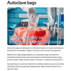 Polypropylene Biohazard Disposal Bags, Warning Label, Sterilization Printed,