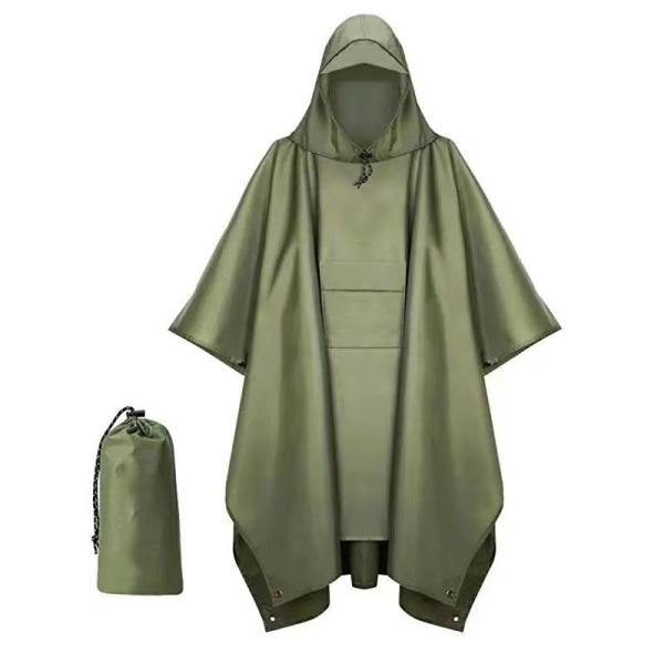 Polyester PU Coating Waterproof Military Raincoat For Outdoor Activities And Travel
