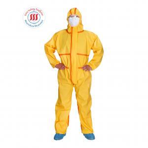 China Liquid Jet Resistant Type 3 Disposable Coveralls Oil Gas Resistant Disposable Hazmat Suit on sale