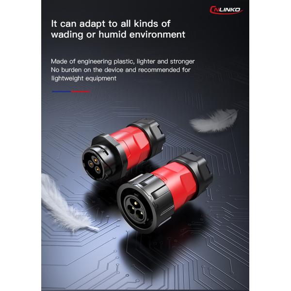 CNLINKO Waterproof 4 Pin Welding Male and Female Cable Connector 4Pin Panel Mount Round Connector