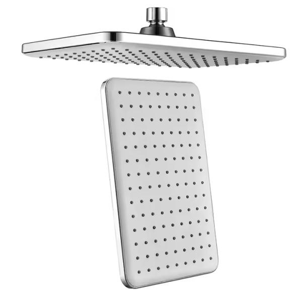 Large Rectangular Shower ABS Plastic Electroplating Shower With Polished Finish