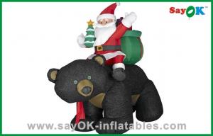 China Christmas Santa Snowman Inflatable Christmas Decoration With Gift And Black Bear wholesale