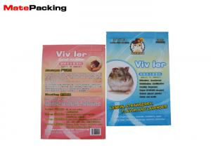 China Custom Logo Printed Pet Food Packaging Bags Three Side Seal Bag With Zipper wholesale