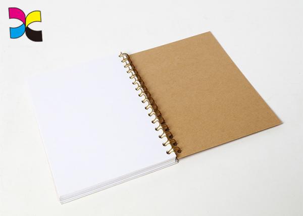 Kraft Hard Cover Recycled Spiral Notebook Printing / Paperback Printing Services