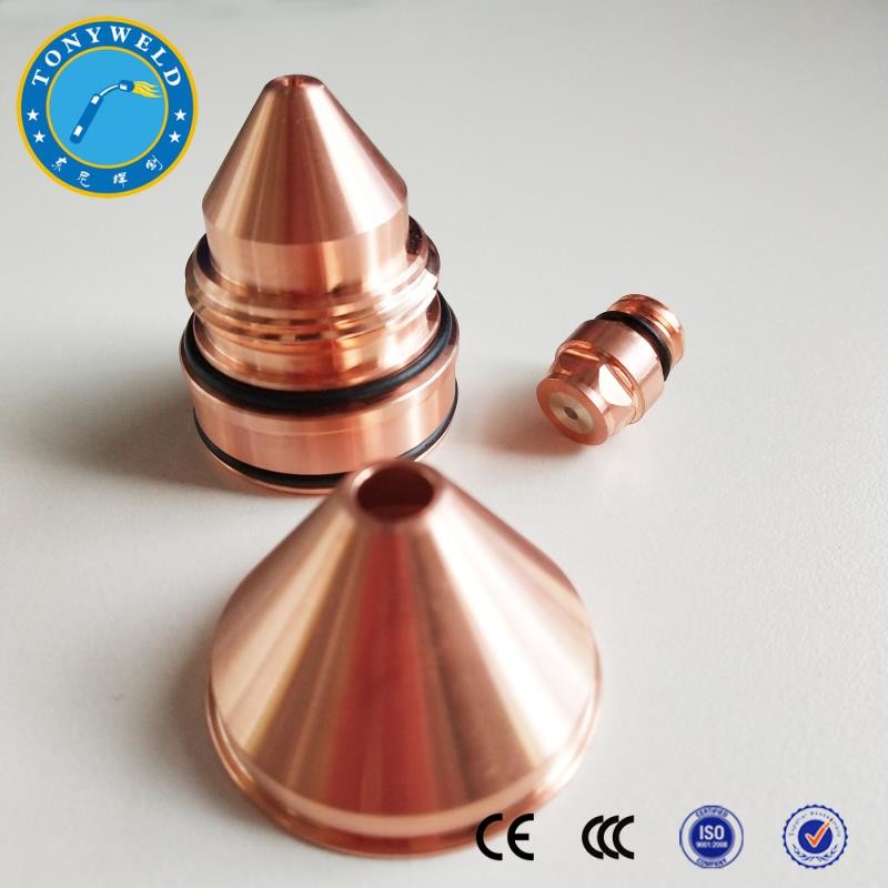 China PT36 Nozzle Electrode Shield Plasma Cutting Torch Parts , Plasma Torch Accessories wholesale