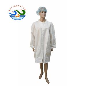 White Anti Static Polypropylene Disposable SPP Lab Coat