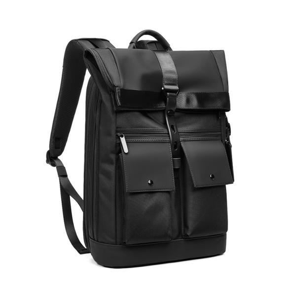 1680D Polyester College Sports Waterproof Business Backpack Solid Color