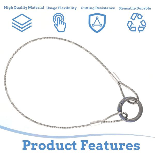 Stainless Steel Wire Rope Sling with Eye Loops AISI304/316