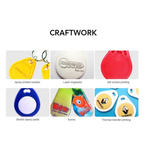 Customized Logo ABS T5577 RFID Tear Key Fob for Access Control with Chip Program/Encode and Waterproof Design