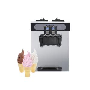 China Hot Sale Soft Ice Cream Machine 3-Flavor Frozen Ice Cream Yogurt Maker With 18L/H Lcd Display wholesale