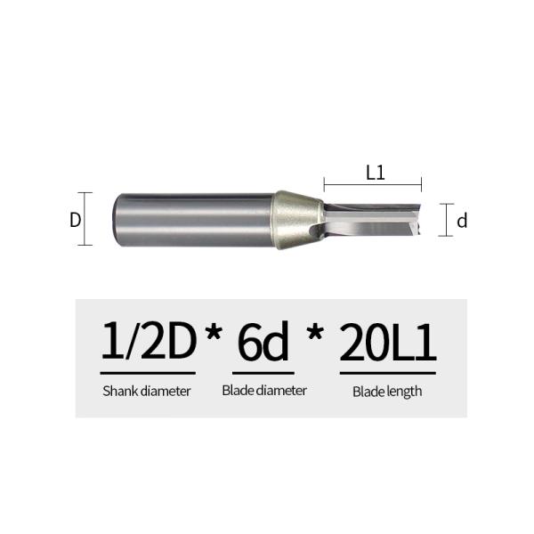 CNC Wood Router Bits Arden AK47-1/2 3flute 6*20 Carbide 3 Splines End Mill TCT Straight Bit Wood Milling Cutter Auyatools