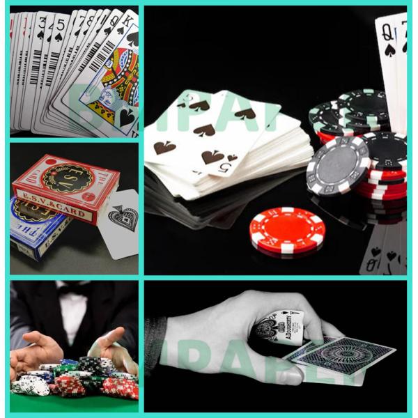 310g 320g Gloss Black Core Poker Paper For Game Card Anti Peeping 8.5'' x 11''