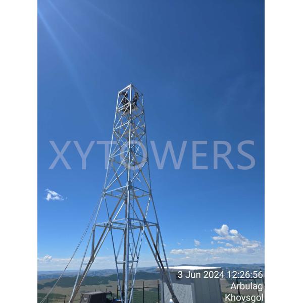 50m 4-legged Microwave Antenna Wifi Telecommunication Angle Steel Tower