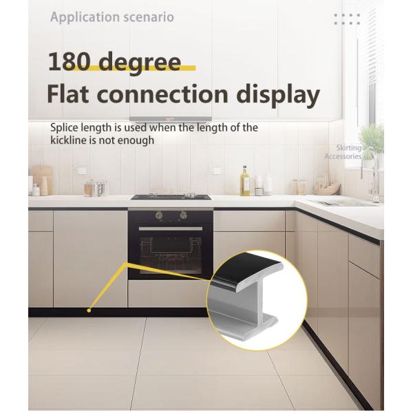 Kitchen Accessory Aluminum Corner Connector for Skirting Board Cabinet Accessory