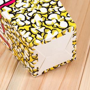 Custom Printed Disposable Popcorn Containers Food Grade Soy Ink Color Printing