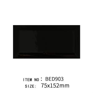 Black and White Clay Wall Tiles 75x152mm for Kitchen