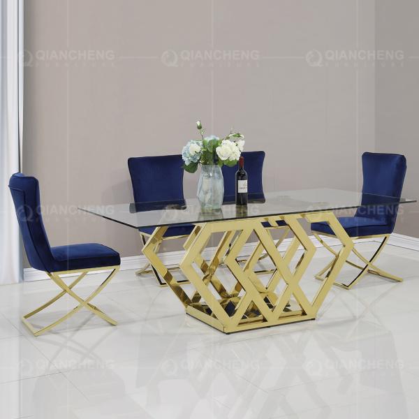 6 Seater Tempered Glass Dining Table
