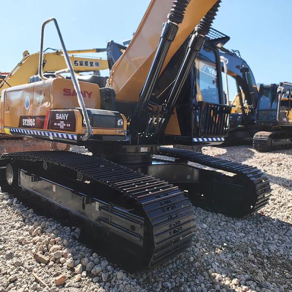Middle Size SY205 Used SANY Excavators 118kw Rated Power Mitsubishi 4M50 Engine