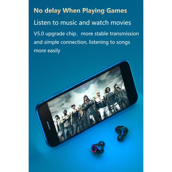 Wireless Earphones Bluetooth Sports Earbuds with 2000mAh Battery Mic Noise reduction