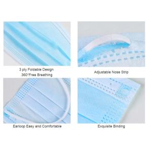 Earloop Style Skin Friendly Adjustable Disposable Medical Face Mask