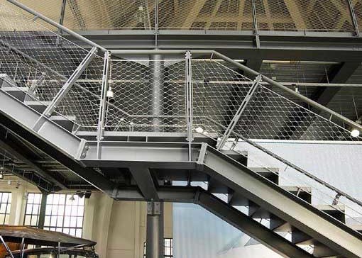 1.5mm Diameter DIN 3055 90% Light Transmission Stainless Steel Wire Rope Mesh for Architectural Features