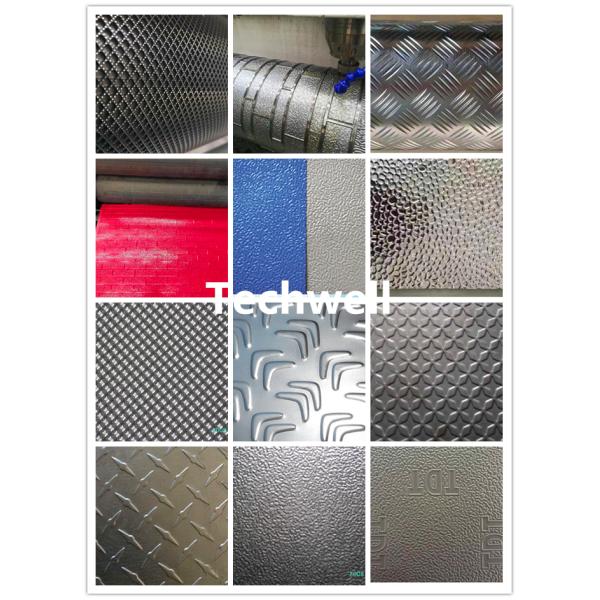 1.0mm Color Steel Metal Rolling Embossing Press Machine With Uncoiler And Recoiler