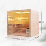 China 6 Person Canadian Cedar Steam Sauna Cabin Room Family Red Light Sauna 6000W for sale