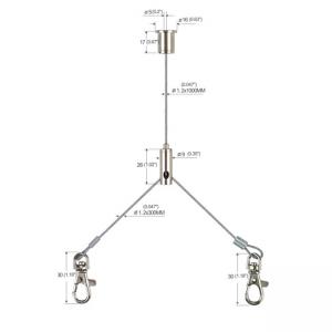 China Y Type Nickel Plated Brass Art Cable Hanging And Picture Hanging System YW86021 on sale