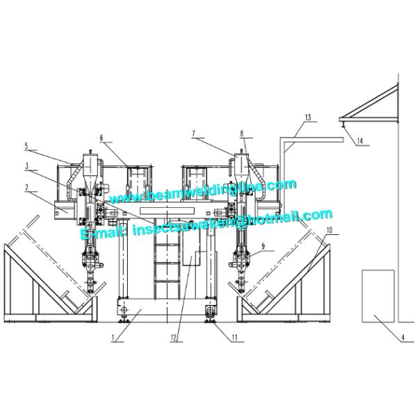 T Type Submerged Arc Welding Machine H Beam With Stable Speed