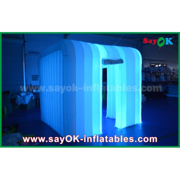 Inflatable Photo Booth Hire White Oxford Cloth Led Strip Lighting Inflatable Photo Booth For Wedding Decoration