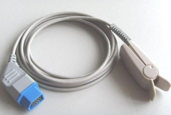 Hospital Pulse Oximeter Pediatric Probe Lightweight Gray / Bule Cable