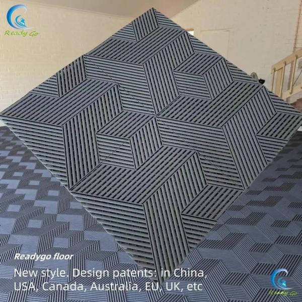 400 * 400 * 18mm Garage Floor Tile High Impact Resistance Withstand At Least 30 Tons