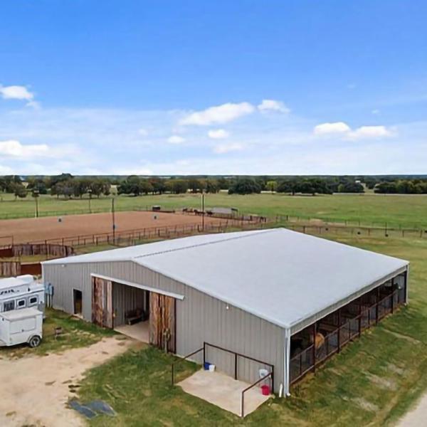 Customized Industrial Steel Sheds Modern Style Easy Install Shed For Dairy Farm