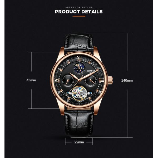 Sports Minimalist Mechanical Watch Calendar Moonphase Automatic Watch