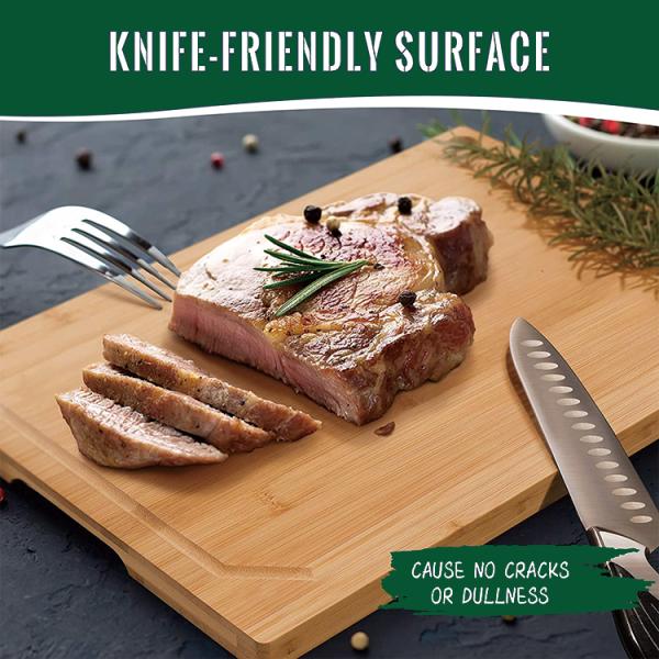 Sustainable Bamboo Chinese Cutting Board With Classification Mark For Raw And Cooked