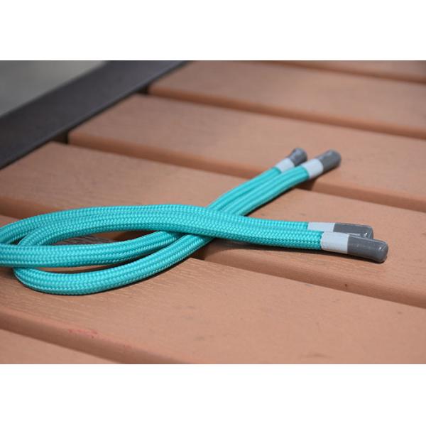 36cm Long Round Poly Cord Rope with Shiny / matt Silicone Tips Ending